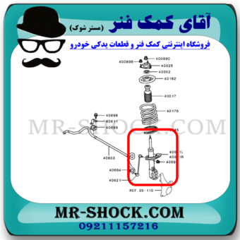 کمک فنر جلو میتسوبیشی ASX مدل 2012-2017 برند KYB ژاپن با بهترین قیمت در فروشگاه آقای کمک فنر (مستر شوک) مرکز فروش کمک فنر KYB و قطعات یدکی خودرو